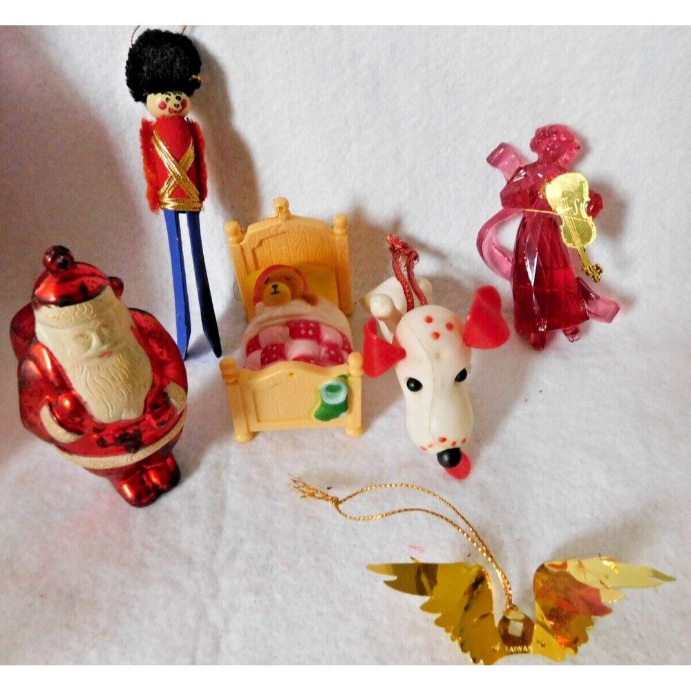 Varied Christmas Ornaments Lot of 6 Unbranded